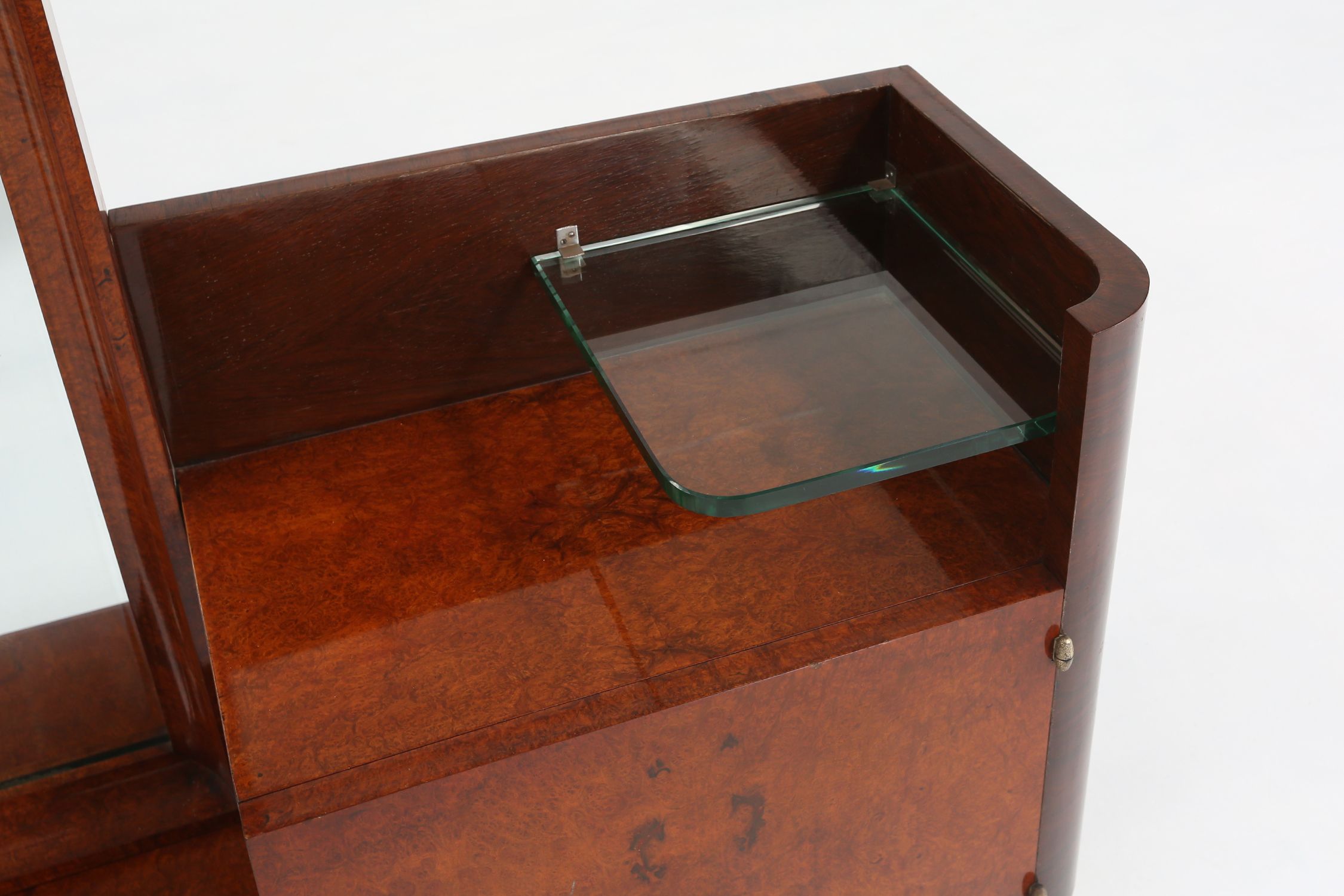 Art Deco Dressing Mirror by De Coene in Walnut Veneer, Belgium 1930sthumbnail